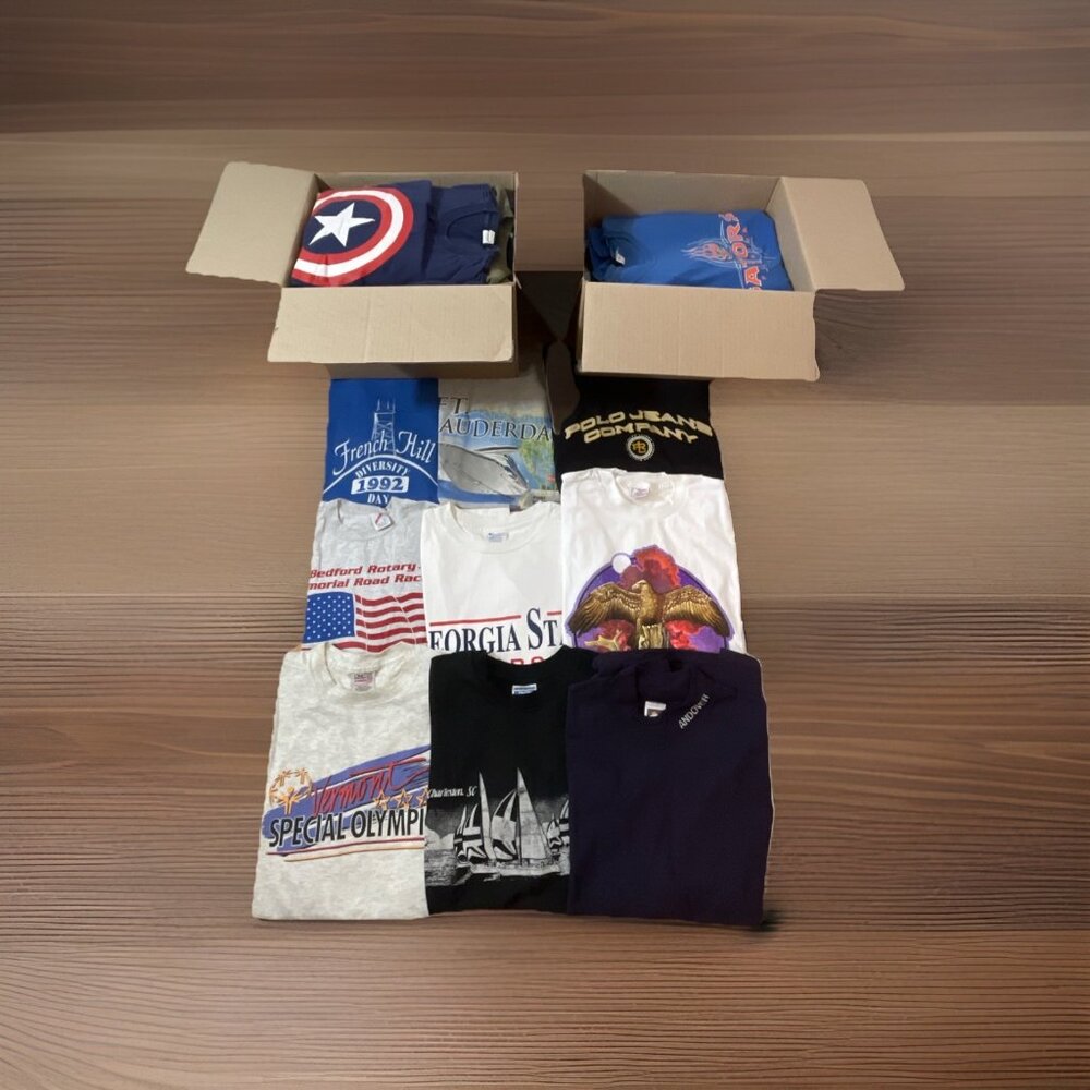 Vintage T-Shirt Lot Of 78 Wholesale Clothing Reseller Single Stitch Tshirt - USA